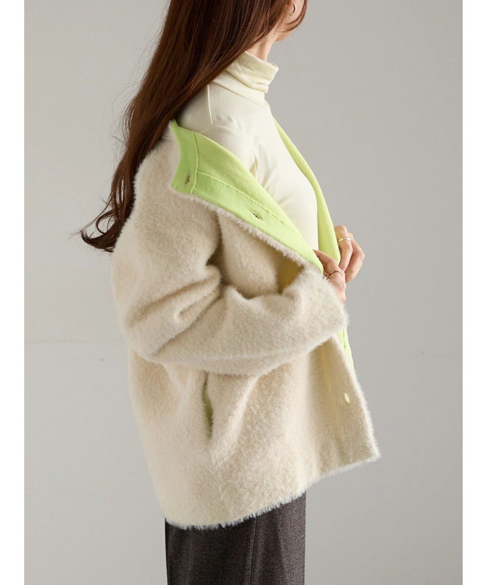 【テチチ/Te chichi】のダブルフェイスフェザーカーディガン 人気、トレンドファッション・服の通販 founy(ファニー) 　ファッション　Fashion　レディースファッション　Fashion for Women　トップス・カットソー　Cut & Sew Tops　ニット　Knit Tops & Sweaters　カーディガン・羽織り　Layered Style Cardigans　おすすめ　Recommended / Our Picks　カーディガン　Cardigan, Knitwear　セーター　Sweater, Knitwear　フェザー　Feather, Feather Detail　フロント　Front, Front Design　ポケット　Pocket, Pocket Detail　夏　Summer　S/S・春夏　SS, Spring/Summer, Warm Season　A/W・秋冬　Autumn/Winter　 other-1|ID: prp329100004771296 ipo3291000000034566325