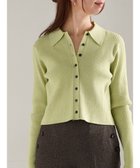 【テチチ/Te chichi】のポロカラークロップトカーディガン 人気、トレンドファッション・服の通販 founy(ファニー) ファッション Fashion レディースファッション Fashion for Women トップス・カットソー Cut & Sew Tops ニット Knit Tops & Sweaters カーディガン・羽織り Layered Style Cardigans カーディガン Cardigan, Knitwear クラシカル Classical, Vintage-Inspired クロップド Cropped, Short Length セーター Sweater, Knitwear 夏 Summer S/S・春夏 SS, Spring/Summer, Warm Season A/W・秋冬 Autumn/Winter thumbnail グリーン|ID: prp329100004771297 ipo3291000000035521224
