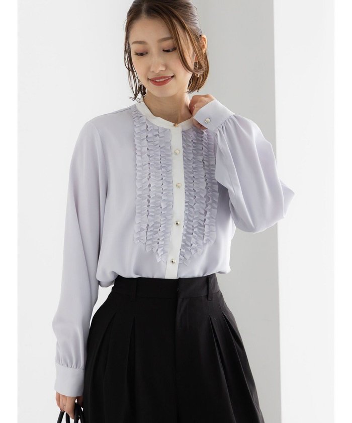 【テチチ/Te chichi】のフロントフリルバイカラーブラウス インテリア・キッズ・メンズ・レディースファッション・服の通販 founy(ファニー) https://founy.com/ ファッション Fashion レディースファッション Fashion for Women トップス・カットソー Cut & Sew Tops シャツ・ブラウス・オフィスカジュアル Elegant Blouses & Button-Ups おすすめ Recommended / Our Picks クラシカル Classical, Vintage-Inspired フリル Frill, Ruffle フロント Front, Front Design エレガント 上品 Elegant 夏 Summer S/S・春夏 SS, Spring/Summer, Warm Season A/W・秋冬 Autumn/Winter |ID: prp329100004771299 ipo3291000000034566338