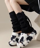 【ウィゴー/WEGO】のレースアップデザインニットレッグカバー ブラック|ID: prp329100004771330 ipo3291000000035649988