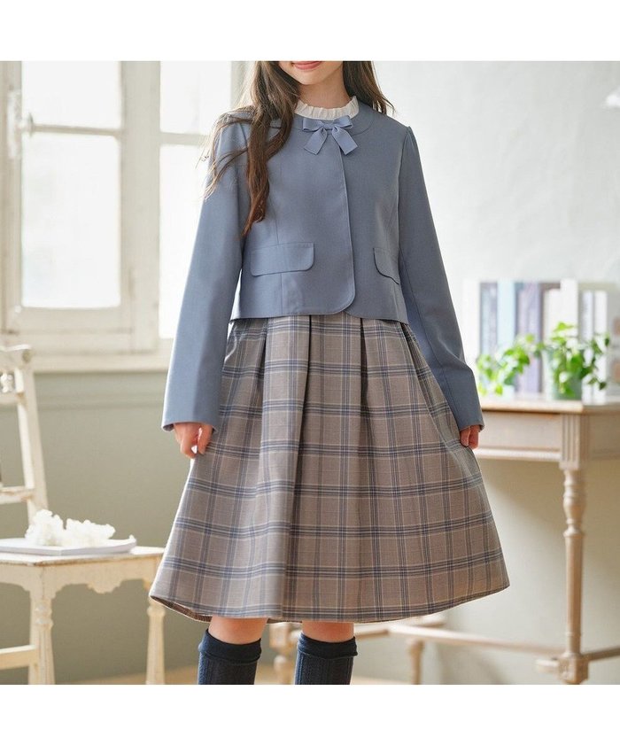 【組曲 / KIDS/KUMIKYOKU】の【150-170㎝】 チェックワンピース&T/Rジャケットセット インテリア・キッズ・メンズ・レディースファッション・服の通販 founy(ファニー) https://founy.com/ ファッション Fashion キッズファッション Fashion for Kids ワンピース Dresses 春 Spring カットソー Cut and Sewn Top クラシカル Classical, Vintage-Inspired クラシック Classic, Timeless Style シフォン Chiffon, Lightweight Fabric ジャケット Jacket, Outerwear スーツ Suit, Formalwear チェック Check, Plaid, Tartan ツイル Twist, Twisted Detail バランス Balance, Style Balance フリル Frill, Ruffle フロント Front, Front Design リボン Ribbon, Bow S/S・春夏 SS, Spring/Summer, Warm Season 夏 Summer エレガント 上品 Elegant セレモニー Ceremony |ID: prp329100004771334 ipo3291000000034566588