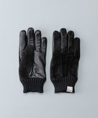 【オルクベット/ORuKuBET / MEN】のピッグスエードラムコンビカフスグローブ(MEN)【日本製・タッチパネル対応】 ブラック|ID: prp329100004771342 ipo3291000000034566628