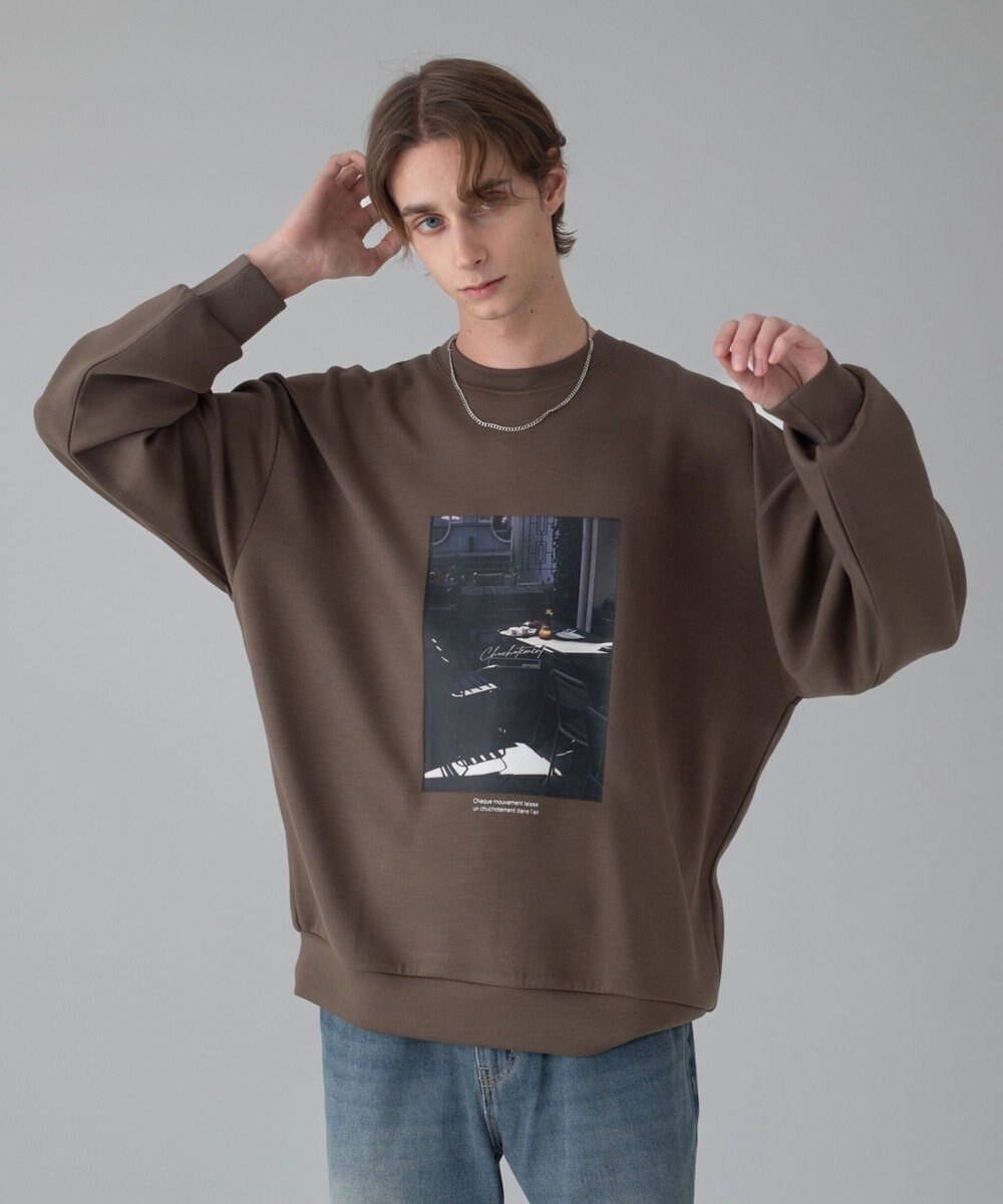 【ウィゴー/WEGO】の【ユニセックス着用ITEM/2点SET/MLサイズ展開】アクセ付きフォトグラフィックプルオーバー インテリア・キッズ・メンズ・レディースファッション・服の通販 founy(ファニー) 　ファッション　Fashion　レディースファッション　Fashion for Women　トップス・カットソー　Cut & Sew Tops　レディースパーカー・カジュアルフーディー　Casual Hoodies & Sweatshirts　カジュアルプルオーバー・ニットトップス　Pullovers & Knit Tops / Casual Pullovers　スウェット・クルーネックトップス　Sweatshirts & Crewnecks / Relaxed Fit Sweat Tops　アクセサリー　Fashion Accessories　秋　Autumn　グラフィック　Graphic, Graphic Design　シルバー　Silver, Metallic Silver　シンプル　Simple, Minimal　スウェット / スエット　Sweatshirt, Sweatwear　スマホ　Smartphone, Mobile Device　スラックス　Slacks, Dress Pants　チェーン　Chain, Chain Strap　ネックレス　Necklace, Pendant Necklace　長袖　Long Sleeve, Full Sleeve　ベーシック　Basic, Essential　冬　Winter / This Winter　A/W・秋冬　Autumn/Winter　おすすめ　Recommended / Our Picks　ブラウン|ID: prp329100004771351 ipo3291000000034566677