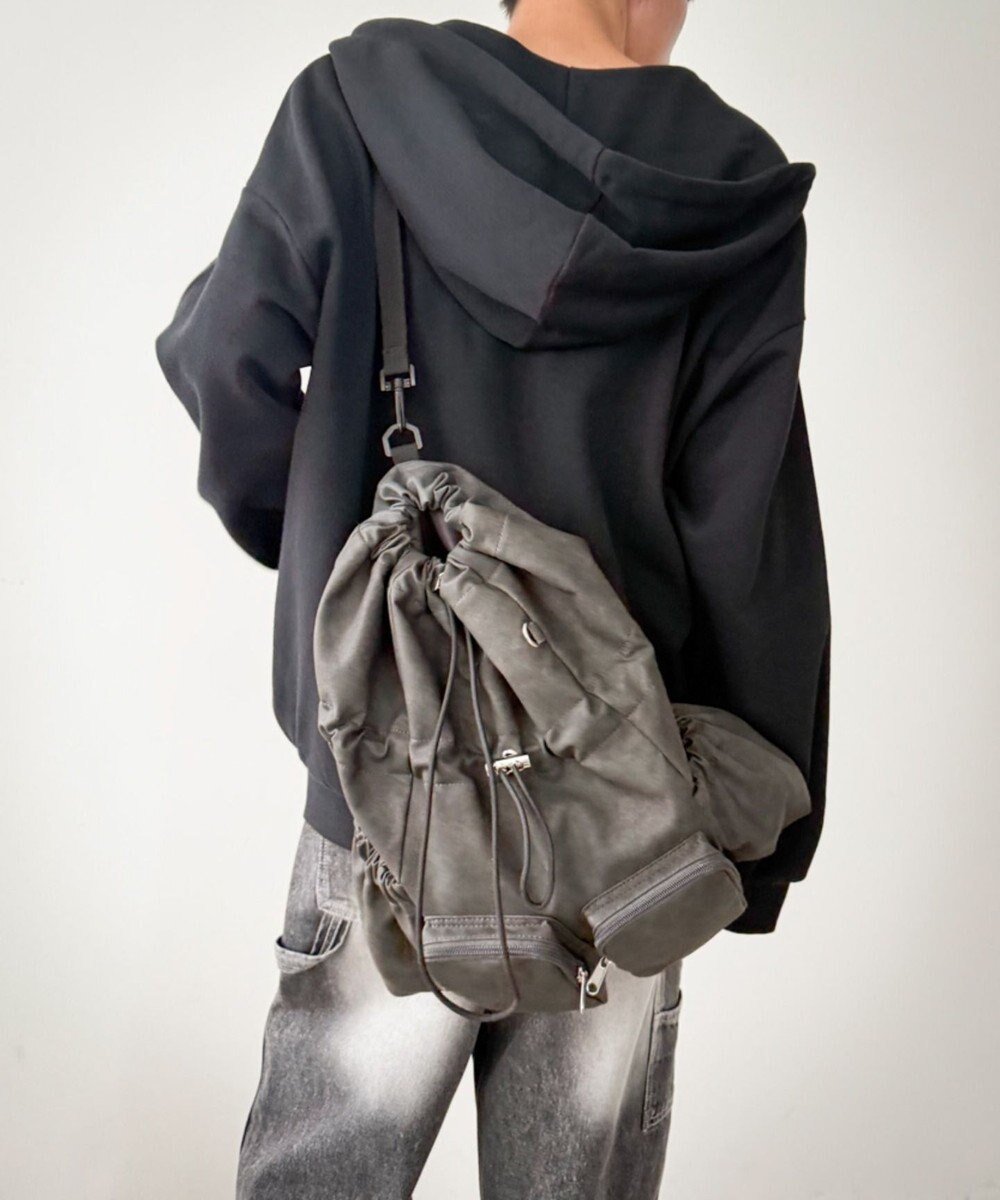 【ウィゴー/WEGO】の【ユニセックス着用ITEM】2ポケットPUドロストナップサック インテリア・キッズ・メンズ・レディースファッション・服の通販 founy(ファニー) ファッション Fashion レディースファッション Fashion for Women バッグ Bags シンプル Simple, Minimal スマホ Smartphone, Mobile Device フロント Front, Front Design ポケット Pocket, Pocket Detail リュック Backpack, Rucksack A/W・秋冬 Autumn/Winter グレー|ID: prp329100004771360 ipo3291000000034566712