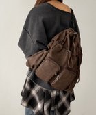 【ウィゴー/WEGO】の【ユニセックス着用ITEM】2ポケットPUドロストナップサック ブラウン|ID: prp329100004771360 ipo3291000000035715440