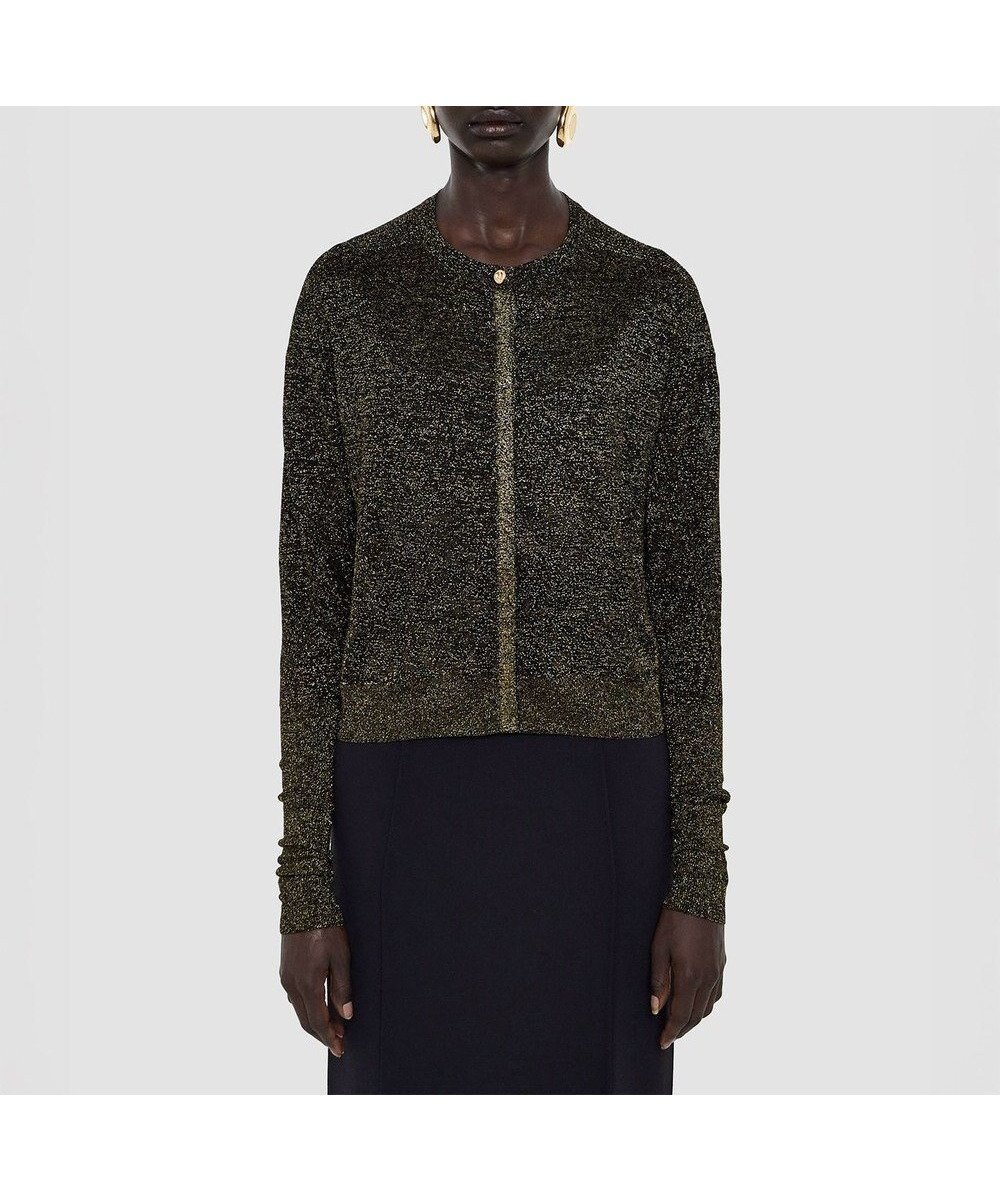 【ジョゼフ/JOSEPH】のルレックスニット カーディガン インテリア・キッズ・メンズ・レディースファッション・服の通販 founy(ファニー) ファッション Fashion レディースファッション Fashion for Women トップス・カットソー Cut & Sew Tops ニット Knit Tops & Sweaters カーディガン・羽織り Layered Style Cardigans エレガント 上品 Elegant カーディガン Cardigan, Knitwear セーター Sweater, Knitwear フィット Fit, Slim Fit レギュラー Regular, Standard Fit 夏 Summer 春 Spring S/S・春夏 SS, Spring/Summer, Warm Season Black / Gilt|ID: prp329100004771375 ipo3291000000034566873