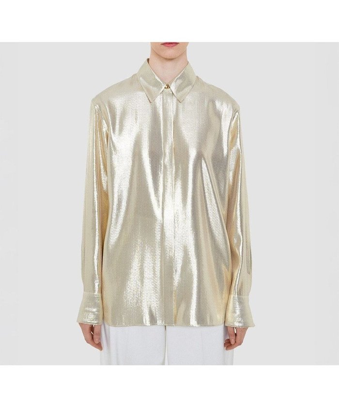 【ジョゼフ/JOSEPH】のラメ ブラウス インテリア・キッズ・メンズ・レディースファッション・服の通販 founy(ファニー) https://founy.com/ ファッション Fashion レディースファッション Fashion for Women トップス・カットソー Cut & Sew Tops シャツ・ブラウス・オフィスカジュアル Elegant Blouses & Button-Ups シルク Silk, 100% Silk シルバー Silver, Metallic Silver フィット Fit, Slim Fit プリーツ Pleats, Pleated ヘムライン Hemline, Bottom Cut モダン Modern, Contemporary リラックス Relax, Relaxed Fit エレガント 上品 Elegant 夏 Summer 春 Spring S/S・春夏 SS, Spring/Summer, Warm Season |ID: prp329100004771392 ipo3291000000034566959