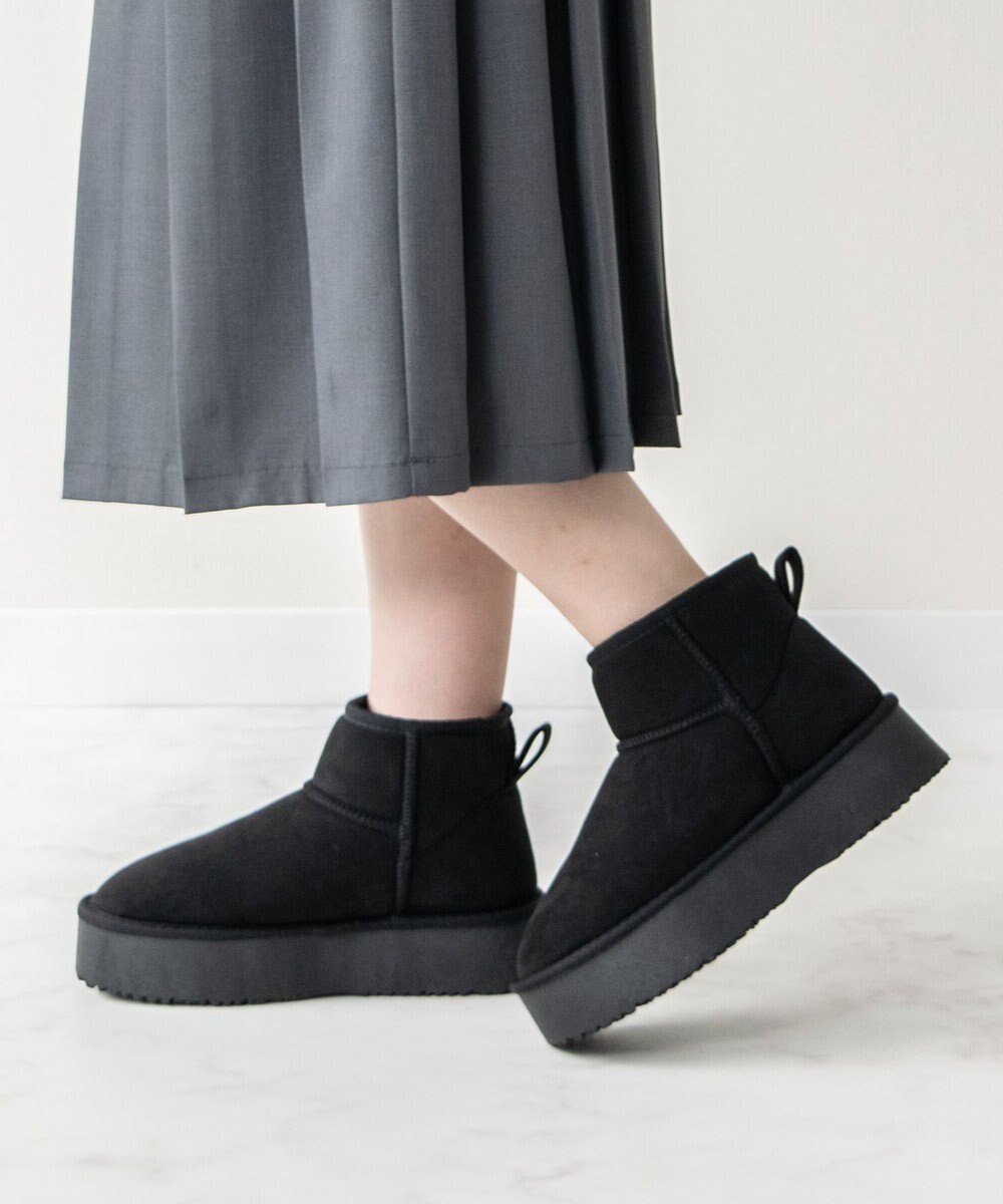 【ブリジット バーキン/Bridget Birkin】の【Bridget Birkin】スエード調ムートンブーツ インテリア・キッズ・メンズ・レディースファッション・服の通販 founy(ファニー) ファッション Fashion レディースファッション Fashion for Women シンプル Simple, Minimal ソックス Socks, Hosiery ループ Loop, Loop Knit A/W・秋冬 Autumn/Winter ブラックスウェード|ID: prp329100004771463 ipo3291000000034567178