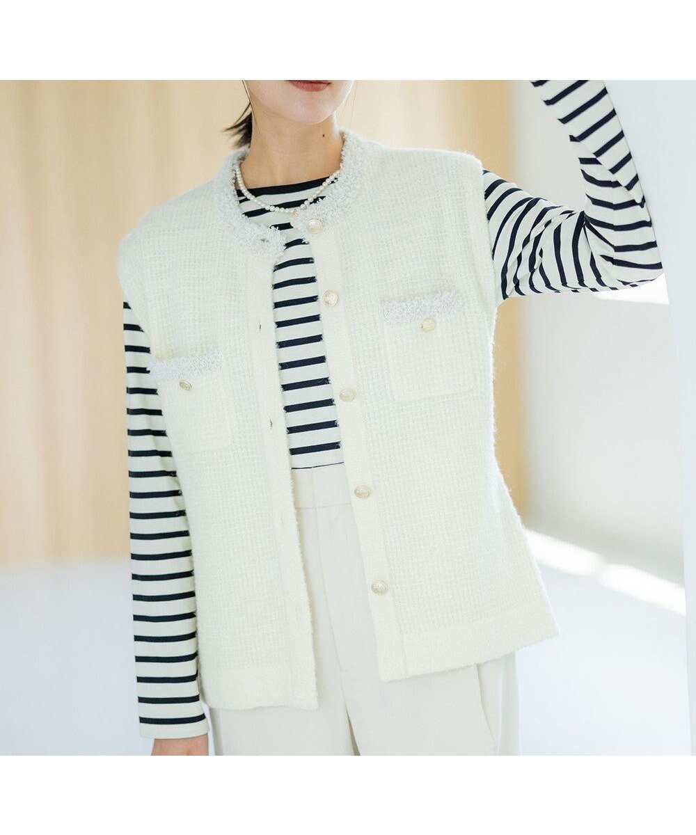 【組曲/KUMIKYOKU】の【WEB限定】ツィードニットベスト 人気、トレンドファッション・服の通販 founy(ファニー) ファッション Fashion レディースファッション Fashion for Women アウター Coat / Outerwear Collection トップス・カットソー Cut & Sew Tops ニット Knit Tops & Sweaters ベスト&ジレ / 重ね着スタイル Vests & Gilets ツイード Twill, Twill Weave トレンド Trend, Trending Now バランス Balance, Style Balance ベスト Vest, Waistcoat ペプラム Peplum, Flared Hem A/W・秋冬 Autumn/Winter エレガント 上品 Elegant other-1|ID: prp329100004772267 ipo3291000000034576137