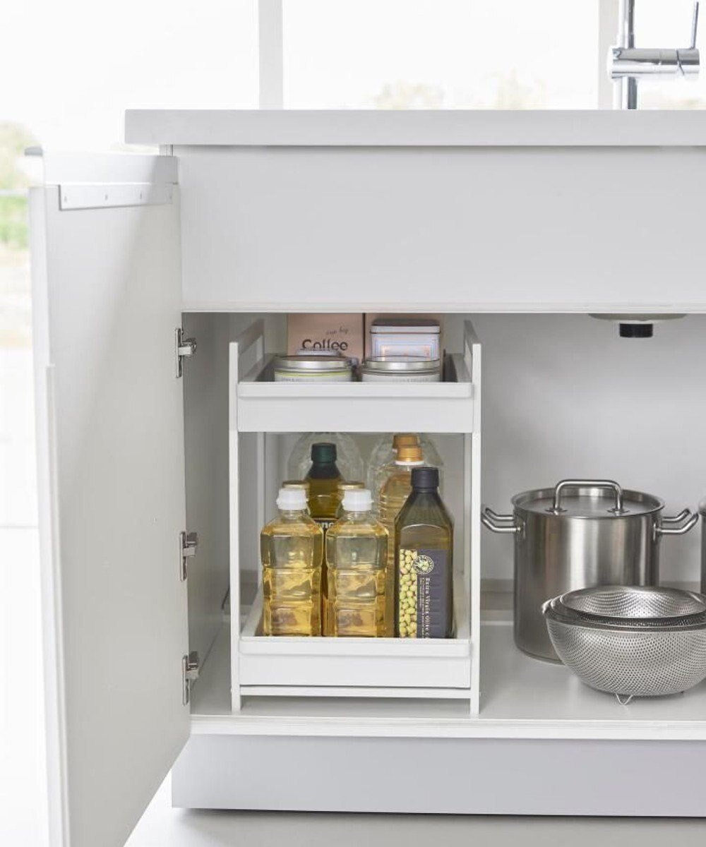 【タワー/tower】のシンク下スライドラック タワー 2段 ホワイト インテリア・キッズ・メンズ・レディースファッション・服の通販 founy(ファニー) 　ファッション　Fashion　レディースファッション　Fashion for Women　おすすめ　Recommended / Our Picks　ホワイト|ID: prp329100004772910 ipo3291000000035581661