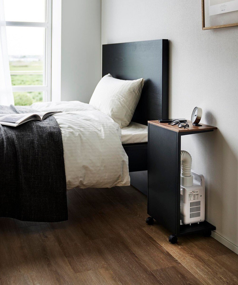 【タワー/tower】のキャスター付き 目隠し布団乾燥機スタンド タワー ブラック インテリア・キッズ・メンズ・レディースファッション・服の通販 founy(ファニー) 　ファッション　Fashion　レディースファッション　Fashion for Women　スタンド　Stand Collar, Upright Stand　スリム　Slim, Slim Fit　ブラック|ID: prp329100004772914 ipo3291000000034584426