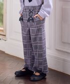 【エニィ/ANY / KIDS】のレースアップ 裏シャギーワイドパンツ ブラック×チェック|ID: prp329100004772918 ipo3291000000034584437