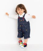 【ミキハウスホットビスケッツ/MIKI HOUSE HOT BISCUITS / KIDS】の【70-110cm】 くるま刺繍 デニム オーバーオール 紺|ID: prp329100004772922 ipo3291000000034584455