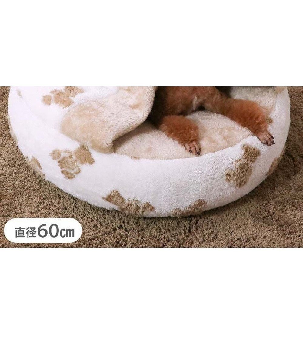 【ペットパラダイス/PET PARADISE / GOODS】のペットパラダイス くまちゃん織り 遠赤外線 丸型 寝袋 M インテリア・キッズ・メンズ・レディースファッション・服の通販 founy(ファニー) 　冬　Winter / This Winter　洗える　Machine Washable　犬　Dog　ホーム・キャンプ・アウトドア・お取り寄せ　Home Living / Home & Lifestyle / Camping Gear / Outdoor Camping　ペットグッズ　Pet Supplies　ホワイト×ブラウン|ID: prp329100004772928 ipo3291000000034584467