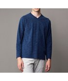 【ジョセフ アブード/JOSEPH ABBOUD / MEN】の【オーガニックコットン/JAPANファブリック】スラブインレイ Vネック 長袖 Tシャツ ブルー系|ID: prp329100004772960 ipo3291000000034584616
