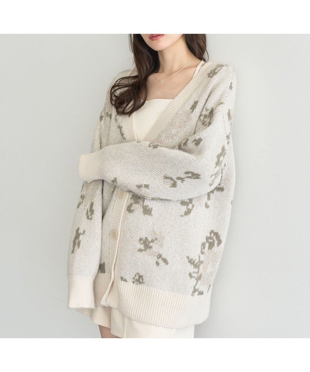 【アースミュージックアンドエコロジー/earth music&ecology】のフラワージャガードラメシャギーカーディガン 人気、トレンドファッション・服の通販 founy(ファニー) 　ファッション　Fashion　レディースファッション　Fashion for Women　トップス・カットソー　Cut & Sew Tops　カーディガン・羽織り　Layered Style Cardigans　カーディガン　Cardigan, Knitwear　ジャカード／ジャガード　Jacquard, Woven Pattern　フラワー　Flower, Floral　フロント　Front, Front Design　ポケット　Pocket, Pocket Detail　モチーフ　Motif, Design Theme　A/W・秋冬　Autumn/Winter　 other-1|ID: prp329100004772995 ipo3291000000034584749