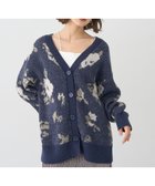 【アースミュージックアンドエコロジー/earth music&ecology】のフラワージャガードラメシャギーカーディガン Navy|ID: prp329100004772995 ipo3291000000034584752