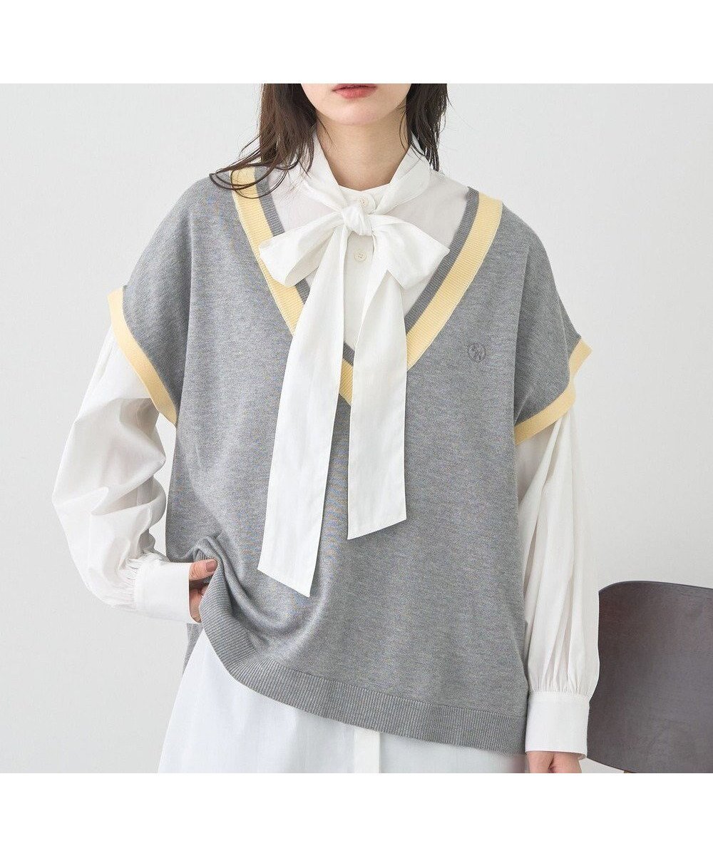 【アースミュージックアンドエコロジー/earth music&ecology】のチルデンライクベスト インテリア・キッズ・メンズ・レディースファッション・服の通販 founy(ファニー) 　ファッション　Fashion　レディースファッション　Fashion for Women　アウター　Coat / Outerwear Collection　トップス・カットソー　Cut & Sew Tops　ベスト&ジレ / 重ね着スタイル　Vests & Gilets　ベスト　Vest, Waistcoat　ポケット　Pocket, Pocket Detail　ロング　Long, Long-Length　A/W・秋冬　Autumn/Winter　Gray Mixture|ID: prp329100004772998 ipo3291000000034584768