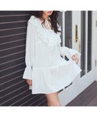 【アースミュージックアンドエコロジー/earth music&ecology】の【綿100%】サイドリボンラッフルミニワンピース Off White|ID: prp329100004773003 ipo3291000000034584796
