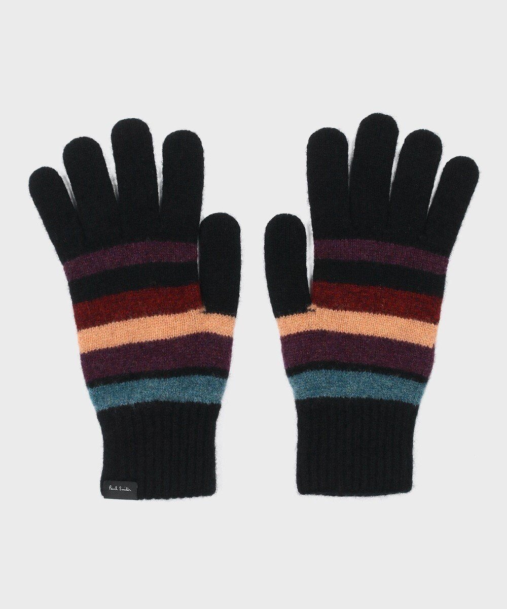 【ポール スミス/Paul Smith】のSwirl グローブ インテリア・キッズ・メンズ・レディースファッション・服の通販 founy(ファニー) 　ファッション　Fashion　レディースファッション　Fashion for Women　手袋　Gloves & Mittens　おすすめ　Recommended / Our Picks　カフス　Cuff Design　ギフト プレゼント　Gift / Present　ストライプ　Stripe, Striped Pattern　フィット　Fit, Slim Fit　冬　Winter / This Winter　夏　Summer　S/S・春夏　SS, Spring/Summer, Warm Season　A/W・秋冬　Autumn/Winter　ブラック|ID: prp329100004773005 ipo3291000000034584806
