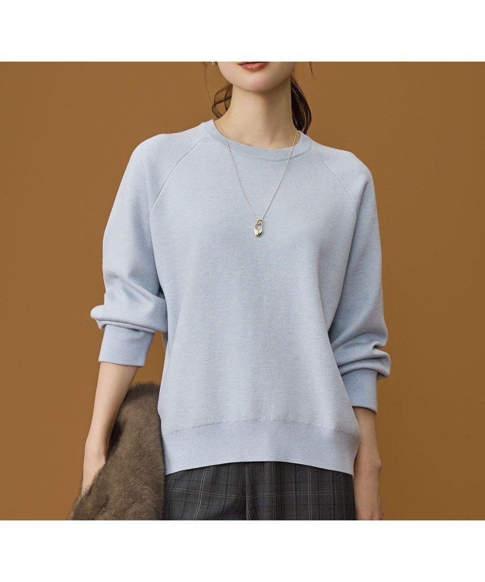 【自由区/JIYU-KU】の【カタログ掲載】スムージーラグランスリーブ ニット インテリア・キッズ・メンズ・レディースファッション・服の通販 founy(ファニー) ファッション Fashion レディースファッション Fashion for Women トップス・カットソー Cut & Sew Tops ニット Knit Tops & Sweaters スウェット / スエット Sweatshirt, Sweatwear セーター Sweater, Knitwear ダブル Double, Double-Breasted バランス Balance, Style Balance エレガント 上品 Elegant 夏 Summer 春 Spring S/S・春夏 SS, Spring/Summer, Warm Season ライトブルー|ID: prp329100004773006 ipo3291000000034584810