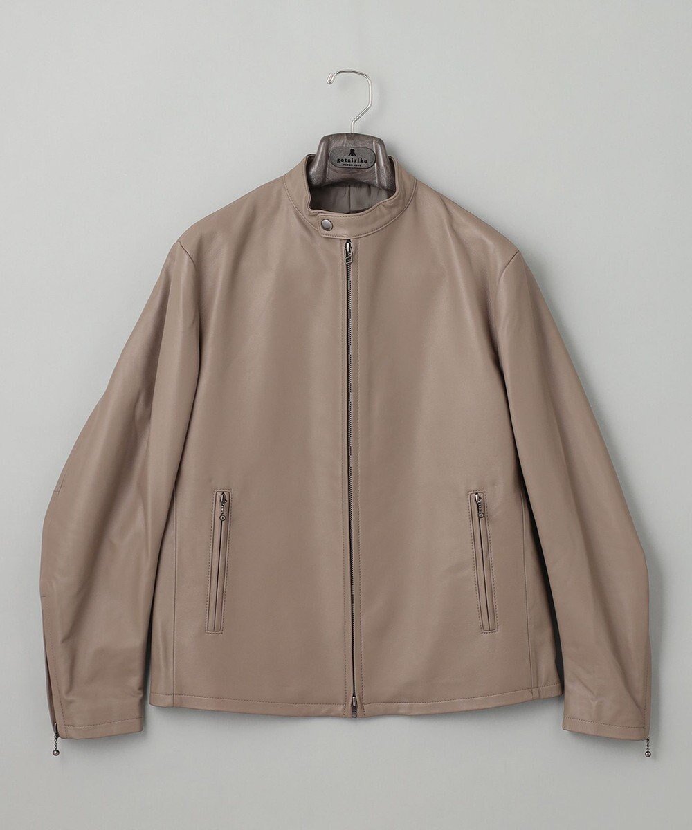 【五大陸/gotairiku / MEN】の【シープレザー】シングルライダースジャケット インテリア・キッズ・メンズ・レディースファッション・服の通販 founy(ファニー) 　ファッション　Fashion　メンズファッション　Fashion for Men　アウター　Men's Coats Outerwear　ブルゾンジャケット / カジュアルアウター　Bomber Jackets & Blousons　シェイプ　Shape, Slim Fit　ジャケット　Jacket, Outerwear　ダウン　Down, Puffer　ドレス　Dress, One-Piece　ブルゾン　Blouson, Bomber Jacket　エレガント 上品　Elegant　冬　Winter / This Winter　A/W・秋冬　Autumn/Winter　ベージュ系|ID: prp329100004773669 ipo3291000000034594951
