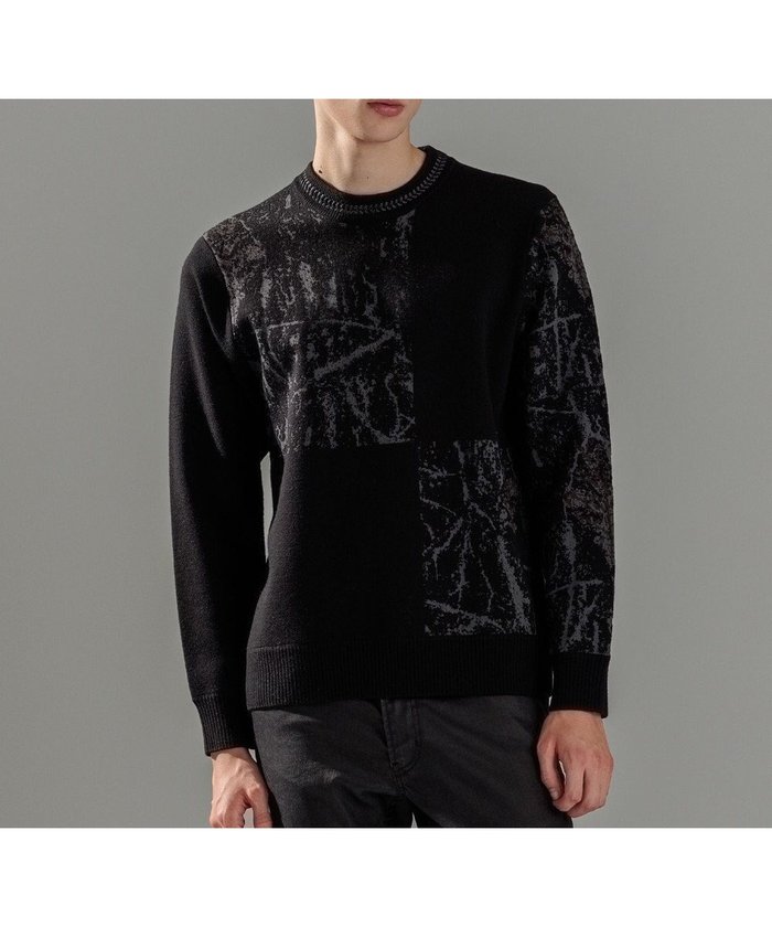 【ジョゼフ オム/JOSEPH HOMME / MEN】のフォレストジャガードブロック クルーネックニット インテリア・キッズ・メンズ・レディースファッション・服の通販 founy(ファニー) https://founy.com/ ファッション Fashion メンズファッション Fashion for Men トップス・カットソー Cut & Sew Tops ニット・セーター / 定番トップス Knit Tops & Sweaters シンプル Simple, Minimal セーター Sweater, Knitwear ブロッキング Color Blocking, Panel Design ブロック Block, Solid Block Pattern ベーシック Basic, Essential モノトーン Monotone, Black and White 無地 Plain, Solid Color A/W・秋冬 Autumn/Winter |ID: prp329100004773671 ipo3291000000034594956