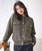 【エニー/ANY】の【洗濯機可】スウェットライクカーディガン カーキ|ID: prp329100004773679 ipo3291000000034595129