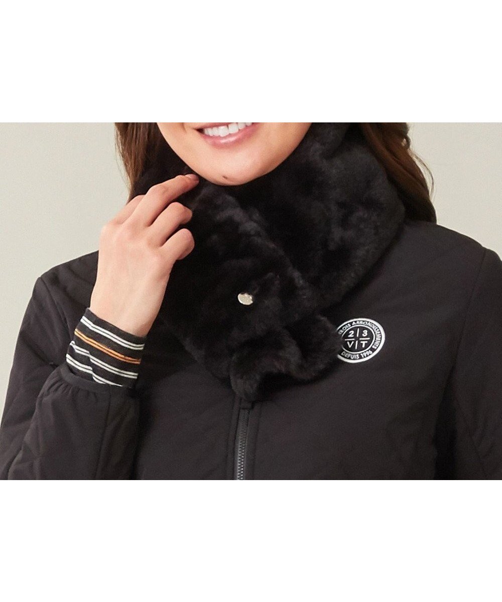 【23区 ゴルフ/NIJYUSANKU GOLF】の【WOMEN】ファー ネックウォーマー インテリア・キッズ・メンズ・レディースファッション・服の通販 founy(ファニー) 　ファッション　Fashion　レディースファッション　Fashion for Women　スポーツウェア　Functional & Stylish Sportswear　フィットネス用品・トレーニングアクセサリー　Fitness Accessories / Sports Gear / Exercise Equipment　なめらか　Smooth, Silky Texture　ゴルフ　Golf　ショート　Short, Short Length　スポーツ　Sports, Activewear　フェイクファー　Faux Fur, Imitation Fur　プレート　Plate, Dish　防寒　Cold Protection, Winter-Ready　ブラック系|ID: prp329100004774389 ipo3291000000034605254