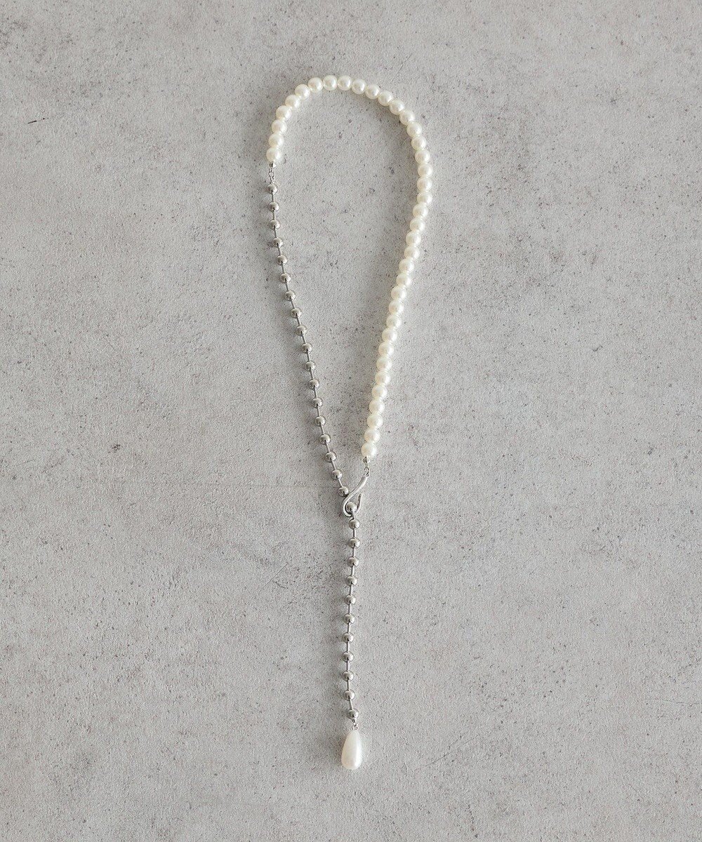 【アースミュージックアンドエコロジー/earth music&ecology】のパールフックボールチェーンネックレス インテリア・キッズ・メンズ・レディースファッション・服の通販 founy(ファニー) 　ファッション　Fashion　レディースファッション　Fashion for Women　ジュエリー　Jewelry　ネックレス　Necklaces & Pendants　おすすめ　Recommended / Our Picks　アクセサリー　Fashion Accessories　シンプル　Simple, Minimal　チェーン　Chain, Chain Strap　ネックレス　Necklace, Pendant Necklace　パール　Pearl, Pearl Accent　メタル　Metal, Metal Parts　エレガント 上品　Elegant　Silver|ID: prp329100004774409 ipo3291000000035565071