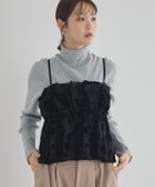 【アースミュージックアンドエコロジー/earth music&ecology】のベロアフラワービスチェ Black|ID: prp329100004774410 ipo3291000000034605356