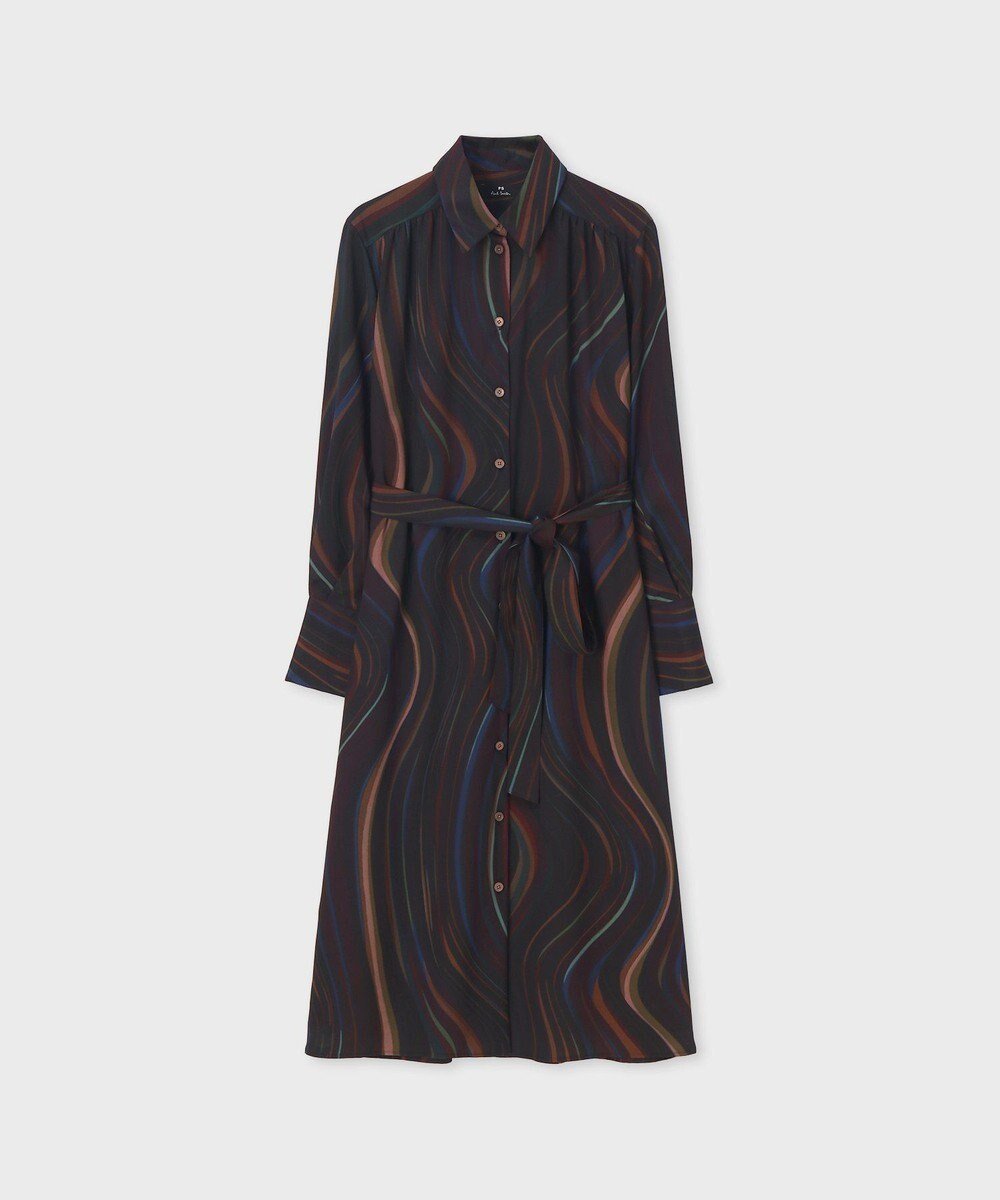 【ポール スミス/Paul Smith】のWinter Swirl ワンピース インテリア・キッズ・メンズ・レディースファッション・服の通販 founy(ファニー) ファッション Fashion レディースファッション Fashion for Women ワンピース Dresses シャツワンピース / 1枚で着映えコーデ Shirt Dresses 冬 Winter / This Winter シンプル Simple, Minimal ストレート Straight, Straight Cut プリント Print, Printed Pattern 夏 Summer S/S・春夏 SS, Spring/Summer, Warm Season A/W・秋冬 Autumn/Winter ブラック|ID: prp329100004774416 ipo3291000000034605375