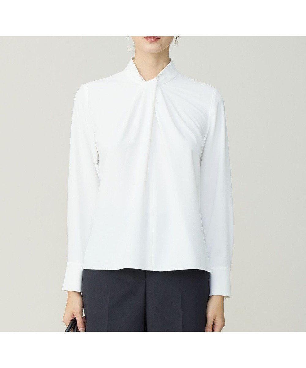 【アイシービー/iCB】のストレッチジョーゼット ボウタイライク ブラウス インテリア・キッズ・メンズ・レディースファッション・服の通販 founy(ファニー) ファッション Fashion レディースファッション Fashion for Women トップス・カットソー Cut & Sew Tops シャツ・ブラウス・オフィスカジュアル Elegant Blouses & Button-Ups インナー Innerwear ジャケット Jacket, Outerwear ジョーゼット Georgette, Semi-Sheer Fabric ストレッチ Stretch, Stretchy Fabric スーツ Suit, Formalwear ドレープ Drape, Draping Fabric 羽織 Haori, Light Jacket A/W・秋冬 Autumn/Winter エレガント 上品 Elegant 2025年 2025 2025-2026秋冬・A/W Autumn/Winter 2025–26 AW25–26 オフホワイト|ID: prp329100004774417 ipo3291000000034685966