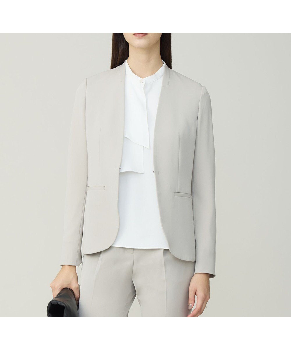 【アイシービー/iCB】のストレッチジョーゼット ラッフルディテール ブラウス 人気、トレンドファッション・服の通販 founy(ファニー) 　ファッション　Fashion　レディースファッション　Fashion for Women　トップス・カットソー　Cut & Sew Tops　シャツ・ブラウス・オフィスカジュアル　Elegant Blouses & Button-Ups　ジョーゼット　Georgette, Semi-Sheer Fabric　ストレッチ　Stretch, Stretchy Fabric　ドレープ　Drape, Draping Fabric　メタル　Metal, Metal Parts　A/W・秋冬　Autumn/Winter　セレモニー　Ceremony　2025年　2025　2025-2026秋冬・A/W　Autumn/Winter 2025–26 AW25–26　 other-1|ID: prp329100004774420 ipo3291000000034696407