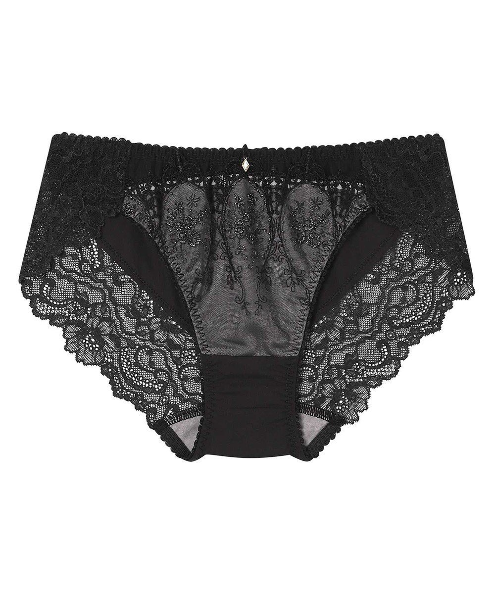 【アンフィ/AMPHI】のショーツ 【Glama-Rich グラマリッチ ボリュームUPタイプ】 BYJ306とペア アウターにひびきにくい(裾) PYJ106 アンフィ/ワコール インテリア・キッズ・メンズ・レディースファッション・服の通販 founy(ファニー) 　ファッション　Fashion　レディースファッション　Fashion for Women　アウター　Coat / Outerwear Collection　アンダー　Underwear Essentials　アンティーク　Antique-Inspired　エレガント 上品　Elegant　ケミカル　Chemical, Chemical Wash　ショーツ　Shorts, Short Pants　ジュエリー　Jewelry, Accessories　スカラップ　Scallop, Scalloped Edge　ストレッチ　Stretch, Stretchy Fabric　ストーン　Stone, Gem-Like　チャーム　Charm, Pendant　フロント　Front, Front Design　ボタニカル　Botanical, Floral Pattern　ラグジュアリー　Luxury, Elegant　レース　Lace, Lace Fabric　ブラック|ID: prp329100004774435 ipo3291000000034605436