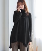 【ティアクラッセ/Tiaclasse】のまろやかタートルニットチュニック ブラック|ID: prp329100004774438 ipo3291000000034605448