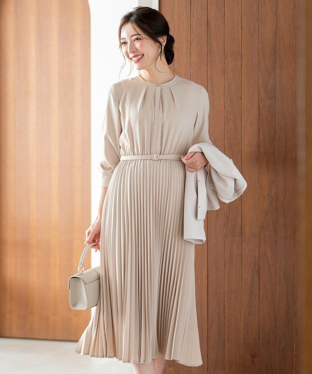 【エニィ スィス/any SiS】のノーブルプリーツ ワンピース 人気、トレンドファッション・服の通販 founy(ファニー) 　ファッション　Fashion　レディースファッション　Fashion for Women　ワンピース　Dresses　おすすめ　Recommended / Our Picks　インナー　Innerwear　ジャケット　Jacket, Outerwear　スタンド　Stand Collar, Upright Stand　セレモニー　Ceremony　フロント　Front, Front Design　プリーツ　Pleats, Pleated　ポケット　Pocket, Pocket Detail　エレガント 上品　Elegant　夏　Summer　春　Spring　S/S・春夏　SS, Spring/Summer, Warm Season　 other-1|ID: prp329100004774453 ipo3291000000034605482