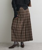 【クラフトスタンダードブティック/CRAFT STANDARD BOUTIQUE】のフロントプリーツスカート Check Brown|ID: prp329100004774467 ipo3291000000035565018