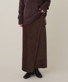 【クラフトスタンダードブティック/CRAFT STANDARD BOUTIQUE】のカットコーデュロイラップ風スカート Dark Brown|ID: prp329100004774468 ipo3291000000035565035