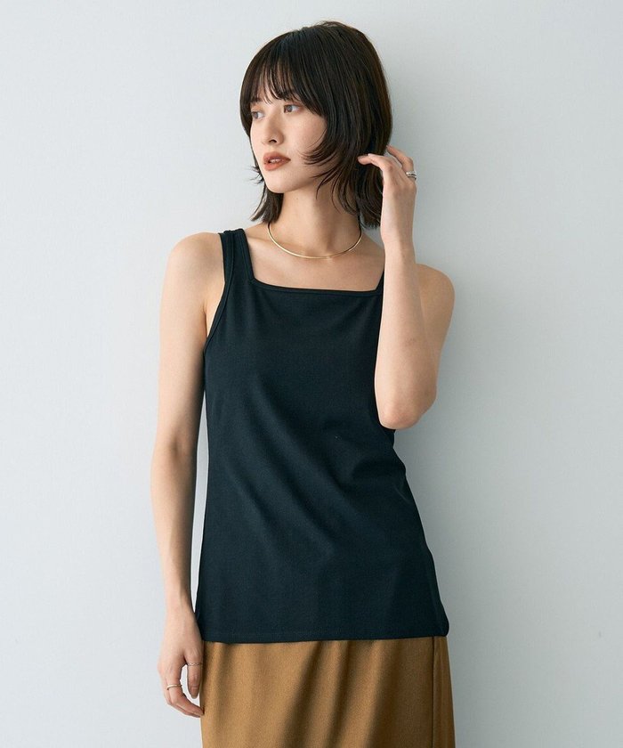 【イェッカ ヴェッカ/YECCA VECCA】の2wayスクエアリブタンクトップ インテリア・キッズ・メンズ・レディースファッション・服の通販 founy(ファニー) https://founy.com/ ファッション Fashion レディースファッション Fashion for Women トップス・カットソー Cut & Sew Tops インナー Innerwear スクエア Square, Square Shape タンク Tank Top, Sleeveless Top デコルテ Décolleté, Neckline パターン Pattern, Design Print フィット Fit, Slim Fit ベーシック Basic, Essential ポケット Pocket, Pocket Detail ラウンド Round, Round Neck A/W・秋冬 Autumn/Winter |ID: prp329100004774478 ipo3291000000034605568