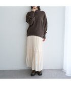 【イェッカ ヴェッカ/YECCA VECCA】のランダムプリーツサテンマーメイドスカート Ivory|ID: prp329100004774486 ipo3291000000035559634