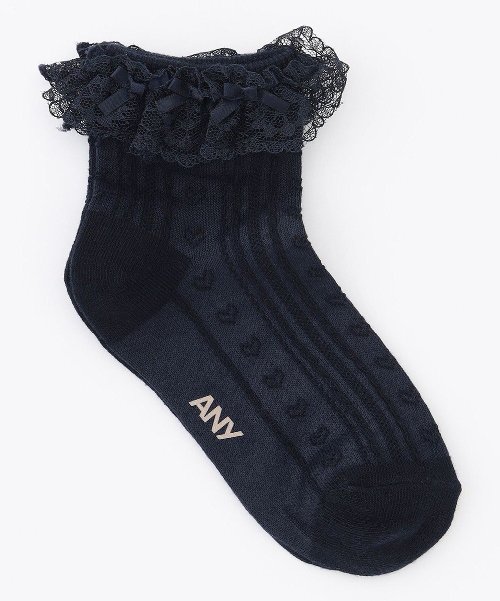 【エニィ/ANY / KIDS】のレースショートソックス インテリア・キッズ・メンズ・レディースファッション・服の通販 founy(ファニー) 　ファッション　Fashion　キッズファッション　Fashion for Kids　オケージョン　Occasion Wear　ガーリー　Girly, Feminine Style　シューズ　Shoes, Footwear　ショート　Short, Short Length　スマホ　Smartphone, Mobile Device　ソックス　Socks, Hosiery　定番　Standard, Basic Item　人気　Popular, Best Seller　フォーマル　Formal, Dressy　レース　Lace, Lace Fabric　エレガント 上品　Elegant　セレモニー　Ceremony　入学式　Entrance Ceremony　卒業式　Graduation Ceremony　ネイビー|ID: prp329100004774492 ipo3291000000034605628