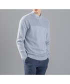 【ジョゼフ オム/JOSEPH HOMME / MEN】の【LEON 2月号掲載】シルクバルキーハニカム クルーネックニット サックスブルー系|ID: prp329100004774509 ipo3291000000034605751