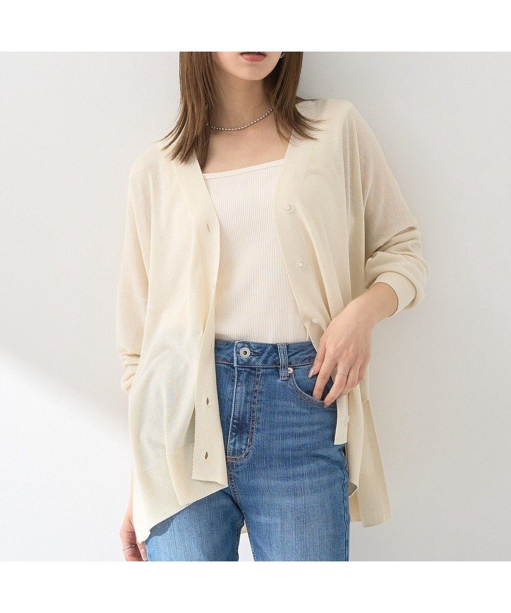 【アースミュージックアンドエコロジー/earth music&ecology】のシアールーズカーディガン インテリア・キッズ・メンズ・レディースファッション・服の通販 founy(ファニー) 　ファッション　Fashion　レディースファッション　Fashion for Women　トップス・カットソー　Cut & Sew Tops　カーディガン・羽織り　Layered Style Cardigans　おすすめ　Recommended / Our Picks　インナー　Innerwear　カーディガン　Cardigan, Knitwear　シアー　Sheer, See-Through　スリット　Slit, Slit Detail　トレンド　Trend, Trending Now　ポケット　Pocket, Pocket Detail　夏　Summer　春　Spring　S/S・春夏　SS, Spring/Summer, Warm Season　Ivory|ID: prp329100004774510 ipo3291000000034605772