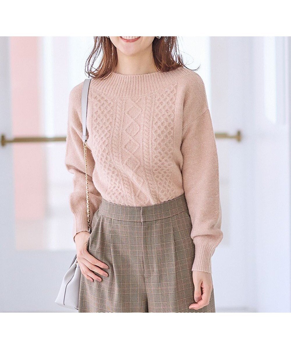 【エニィ スィス/any SiS】の【洗える】ラメケーブル ニット インテリア・キッズ・メンズ・レディースファッション・服の通販 founy(ファニー) ファッション Fashion レディースファッション Fashion for Women トップス・カットソー Cut & Sew Tops ニット Knit Tops & Sweaters クラシカル Classical, Vintage-Inspired スリット Slit, Slit Detail セーター Sweater, Knitwear ミックス Mix, Mixed Style 冬 Winter / This Winter 洗える Machine Washable A/W・秋冬 Autumn/Winter ピンク|ID: prp329100004774512 ipo3291000000034605809