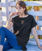 【ティアクラッセ/Tiaclasse】の【洗える】シアーコンビチュニックブラウス ブラック|ID: prp329100004774516 ipo3291000000034605847