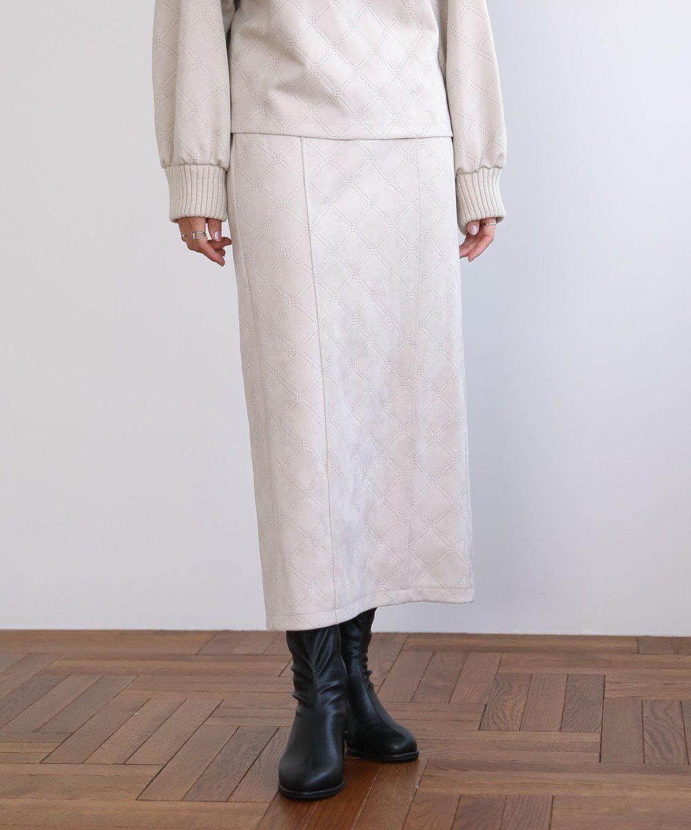 【グリーンパークス/Green Parks】の・ELENCARE DUE エンボスナロースカート 人気、トレンドファッション・服の通販 founy(ファニー) ファッション Fashion レディースファッション Fashion for Women スカート Skirts おすすめ Recommended / Our Picks ストレッチ Stretch, Stretchy Fabric セットアップ Set-Up, Coordinated Outfit センター Center, Center Line チェック Check, Plaid, Tartan ポケット Pocket, Pocket Detail A/W・秋冬 Autumn/Winter other-1|ID: prp329100004774521 ipo3291000000034605900