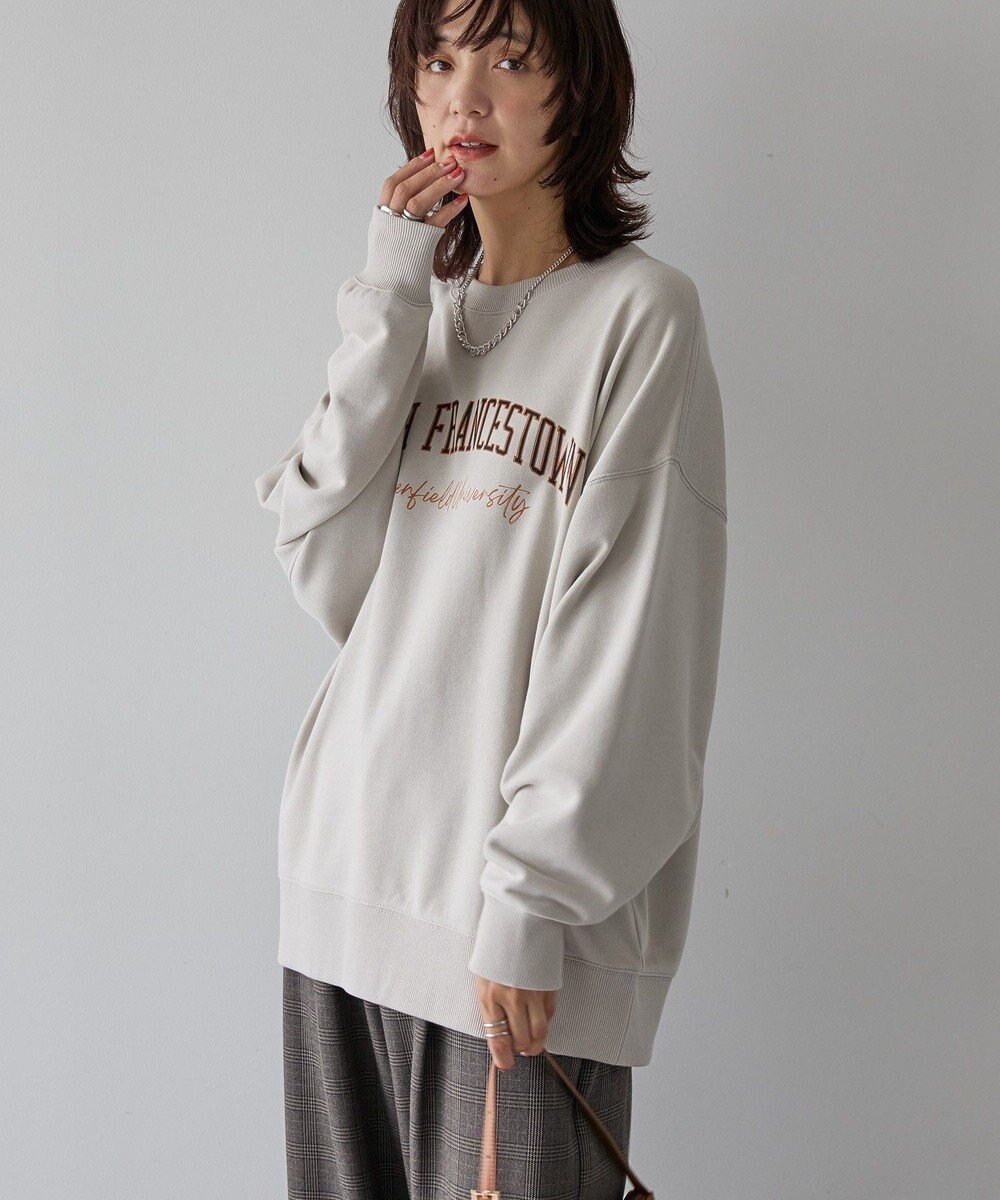 【アメリカンホリック/AMERICAN HOLIC】の手書き風カレッジロゴ裏毛プルオーバー 人気、トレンドファッション・服の通販 founy(ファニー) ファッション Fashion レディースファッション Fashion for Women トップス・カットソー Cut & Sew Tops レディースパーカー・カジュアルフーディー Casual Hoodies & Sweatshirts カジュアルプルオーバー・ニットトップス Pullovers & Knit Tops / Casual Pullovers スウェット・クルーネックトップス Sweatshirts & Crewnecks / Relaxed Fit Sweat Tops アメリカン American Style スウェット / スエット Sweatshirt, Sweatwear スタイリッシュ Stylish, Fashionable ボトム Bottoms, Lower Wear ポケット Pocket, Pocket Detail A/W・秋冬 Autumn/Winter other-1|ID: prp329100004774524 ipo3291000000034605917