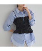 【アースミュージックアンドエコロジー/earth music&ecology】のシャーリングビスチェ 人気、トレンドファッション・服の通販 founy(ファニー) ファッション Fashion レディースファッション Fashion for Women アウター Coat / Outerwear Collection トップス・カットソー Cut & Sew Tops ベスト&ジレ / 重ね着スタイル Vests & Gilets ビスチェ Bustiers & Corset Tops / Layered Bustier Style コンパクト Compact, Small Size シャーリング Shirring, Ruched フィット Fit, Slim Fit フォルム Silhouette, Form フロント Front, Front Design ベスト Vest, Waistcoat ポケット Pocket, Pocket Detail ラップ Wrap, Wrap Design エレガント 上品 Elegant A/W・秋冬 Autumn/Winter thumbnail Black|ID: prp329100004774525 ipo3291000000034605922