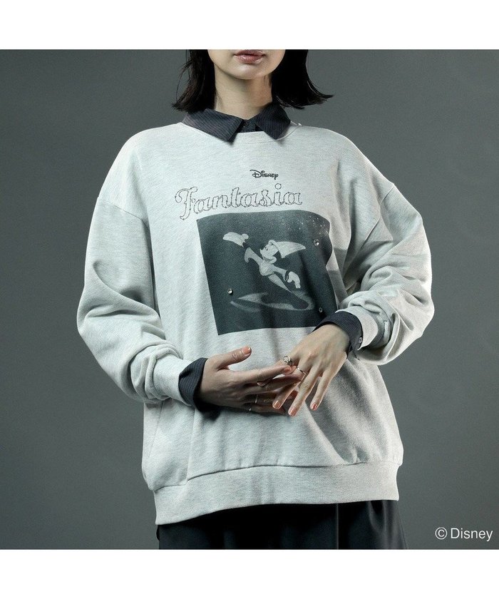 【グリーンパークス/Green Parks】のFANTASIA/モノクロフォトプリントスウェット インテリア・キッズ・メンズ・レディースファッション・服の通販 founy(ファニー) https://founy.com/ ファッション Fashion レディースファッション Fashion for Women トップス・カットソー Cut & Sew Tops レディースパーカー・カジュアルフーディー Casual Hoodies & Sweatshirts スウェット・クルーネックトップス Sweatshirts & Crewnecks / Relaxed Fit Sweat Tops クール Cool, Chic スウェット / スエット Sweatshirt, Sweatwear スタッズ Studs, Metal Accents ビジュー Bijou, Jewel-like Accent フロント Front, Front Design プリント Print, Printed Pattern ポケット Pocket, Pocket Detail メタル Metal, Metal Parts ルーズ Loose, Oversized A/W・秋冬 Autumn/Winter |ID: prp329100004774539 ipo3291000000035631024